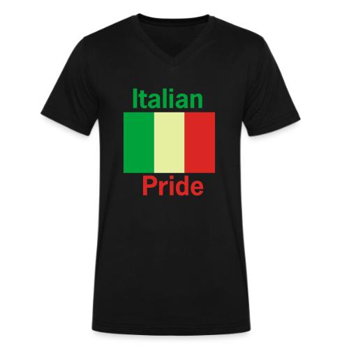 Italian Pride Flag - Men's V-Neck T-Shirt by Bella + Canvas