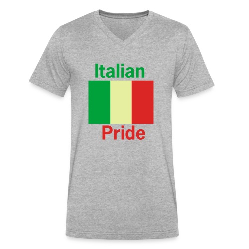 Italian Pride Flag - Men's V-Neck T-Shirt by Canvas