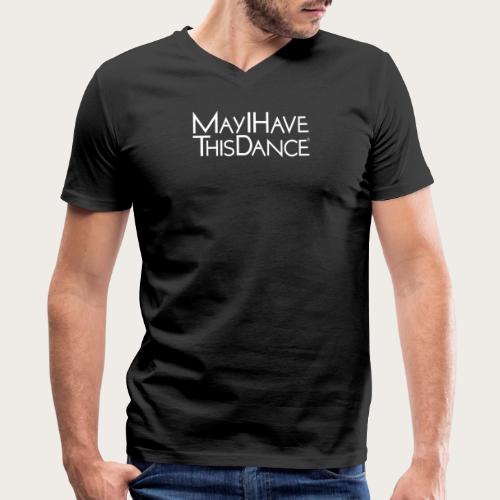 MAYI white logo - Men's Premium Organic V-Neck T-Shirt