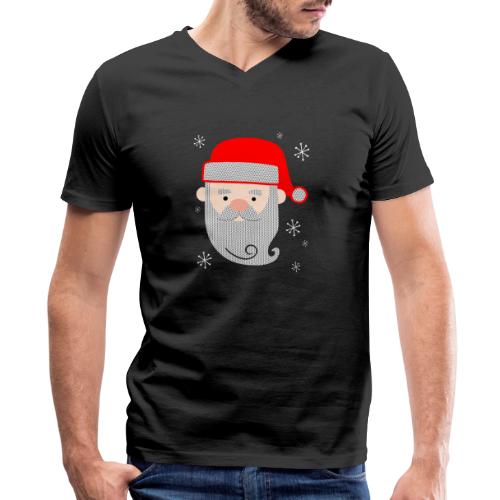 Santa Claus Texture - Men's V-Neck T-Shirt by Canvas