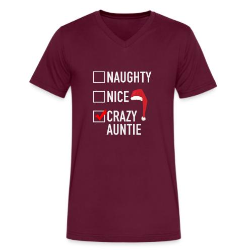 Naughty Nice Crazy Auntie - Men's V-Neck T-Shirt by Bella + Canvas