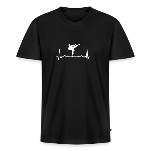Judo Heartbeats - Men's Premium Organic V-Neck T-Shirt