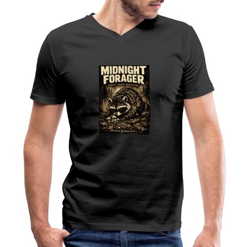 Midnight Forager Raccoon Mushroom Hunter - Men's V-Neck T-Shirt by Bella + Canvas