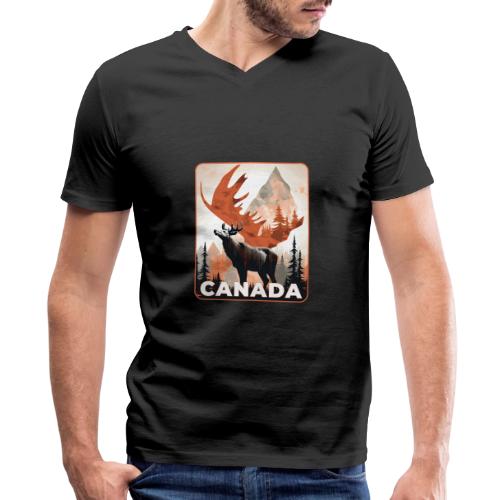 Canada Wild Spirit - Men's Premium Organic V-Neck T-Shirt