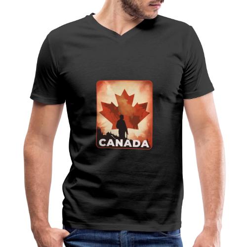 Canada Stands Tall - Men's Premium Organic V-Neck T-Shirt
