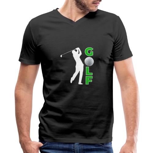 Golf: Classic Golf Motion - Men's Premium Organic V-Neck T-Shirt