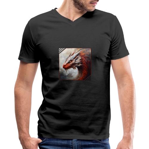 Mystic Dragon Realm - Men's Premium Organic V-Neck T-Shirt