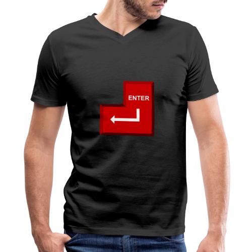 Just Press Enter - Men's Premium Organic V-Neck T-Shirt