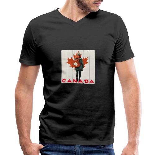 Canada: Proud Canadian Woman - Men's Premium Organic V-Neck T-Shirt