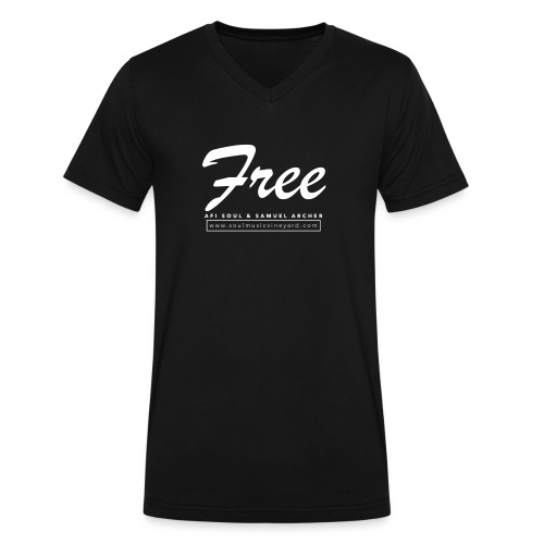 Free [Script] - Men's V-Neck T-Shirt by Canvas