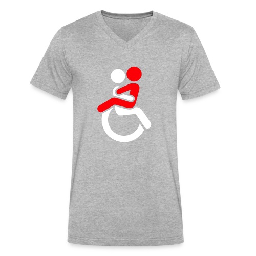 Wheelchair Love for adults. Humor shirt - Men's V-Neck T-Shirt by Canvas