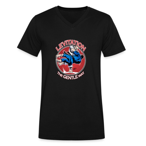 Judo Shirt - Levitation for dark shirt - Men's V-Neck T-Shirt by Canvas