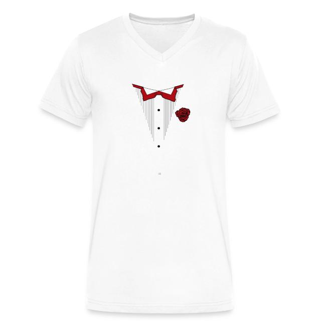 Tuxedo Shirt with Red bowtie