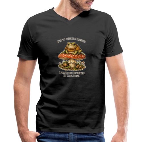 Frog Consumed by Moss Cottagecore Aesthetic - Men's V-Neck T-Shirt by Bella + Canvas