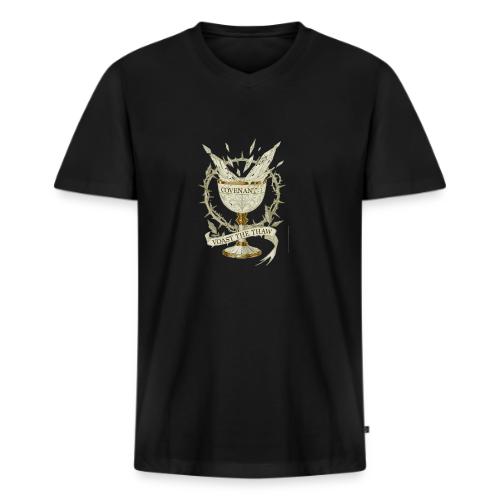 Frosted Chalice Covenant T-Shirt - Men's Premium Organic V-Neck T-Shirt