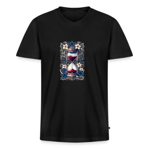 Our Moments Defy Time Hourglass Gifts T-Shirt - Men's Premium Organic V-Neck T-Shirt
