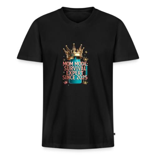 Mom Mode Survival Expert Tee - Men's Premium Organic V-Neck T-Shirt