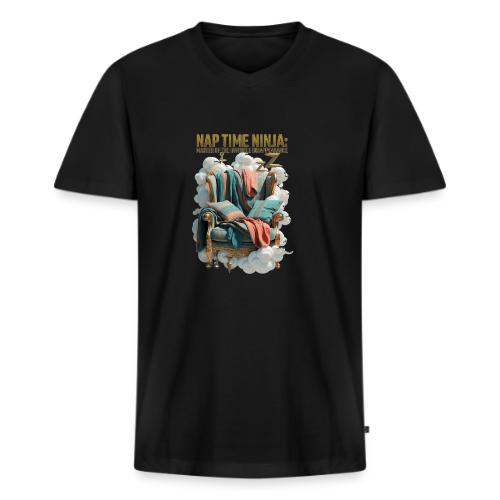 Nap Time Ninja T Shirt - Men's Premium Organic V-Neck T-Shirt