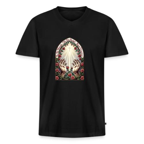 Easter By His Wounds Healed T Shirt, Renewal Gift - Men's Premium Organic V-Neck T-Shirt
