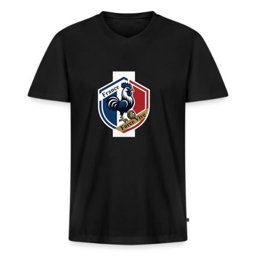 France Rooster T-Shirt, Bleu-Blanc-Rouge gift - Men's Premium Organic V-Neck T-Shirt