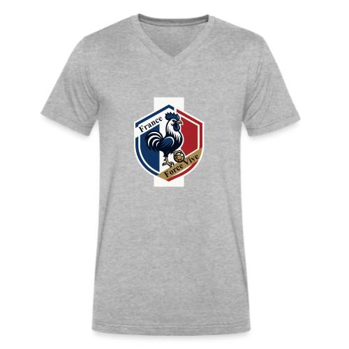 France Rooster T-Shirt, Bleu-Blanc-Rouge gift - Men's V-Neck T-Shirt by Bella + Canvas