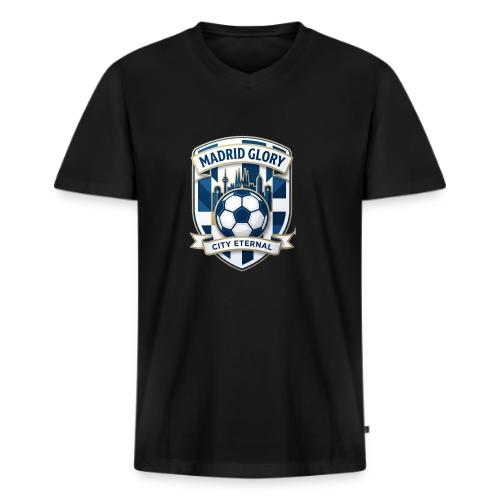 Madrid Skyline Glory T Shirt, Madrid Fan Gift - Men's Premium Organic V-Neck T-Shirt