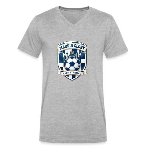 Madrid Skyline Glory T Shirt, Madrid Fan Gift - Men's V-Neck T-Shirt by Bella + Canvas