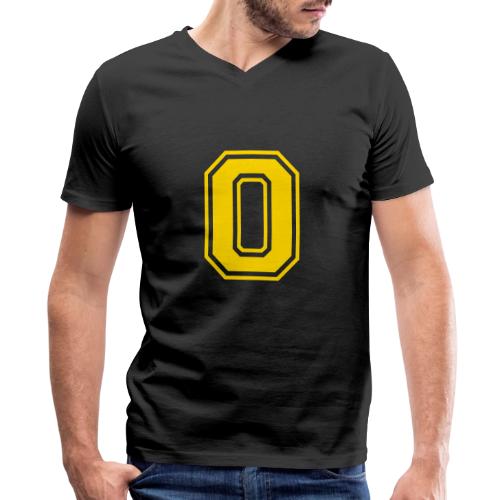 Letter O – Capital Athletic Alphabet Monogram - Men's Premium Organic V-Neck T-Shirt