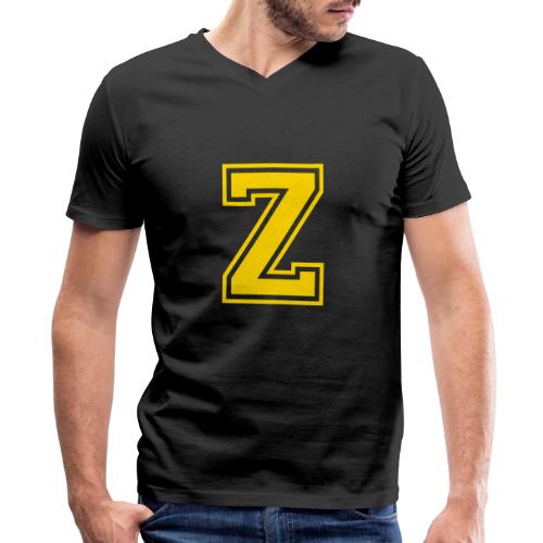 Letter Z – Capital Athletic Alphabet Monogram - Men's Premium Organic V-Neck T-Shirt
