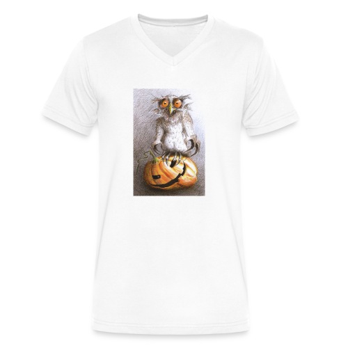 Vampire Owl - Men's V-Neck T-Shirt by Canvas