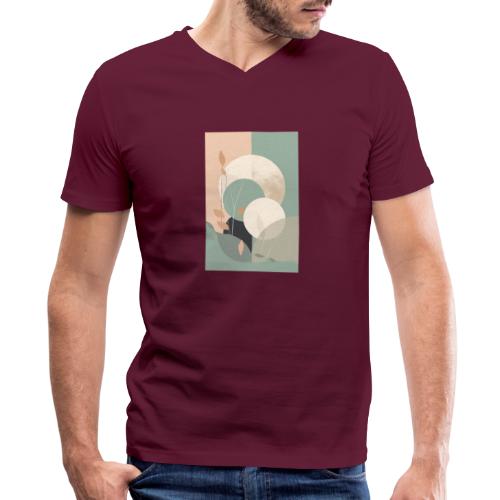 Day to Night in the Garden - Men's V-Neck T-Shirt by Canvas