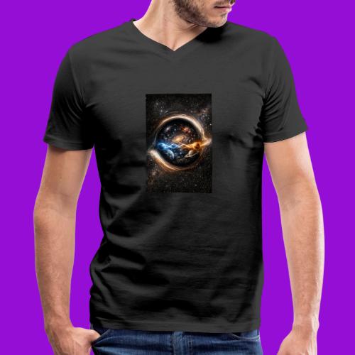 EntangledPhotonsWormhole - Men's V-Neck T-Shirt by Bella + Canvas