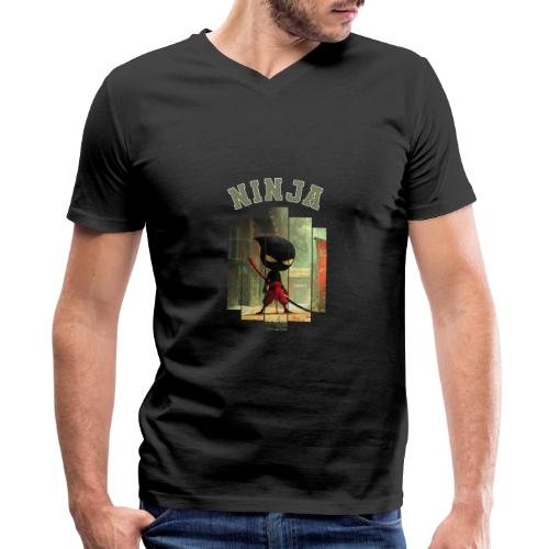 Cute Ninja Attack - Men's Premium Organic V-Neck T-Shirt