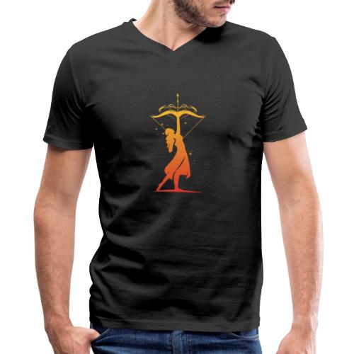 Sagittarius Archer Zodiac Fire Sign - Men's V-Neck T-Shirt by Canvas