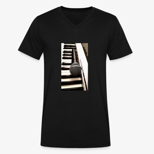 Mic and keys - Men's V-Neck T-Shirt by Canvas