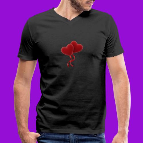 Two hearts together - Men's Premium Organic V-Neck T-Shirt