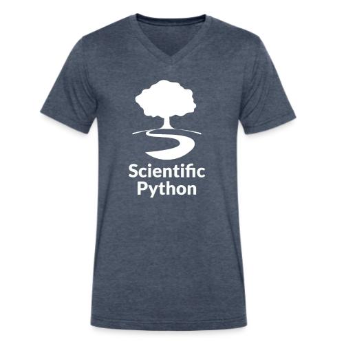 scientific python white logo tee - Men's V-Neck T-Shirt by Bella + Canvas