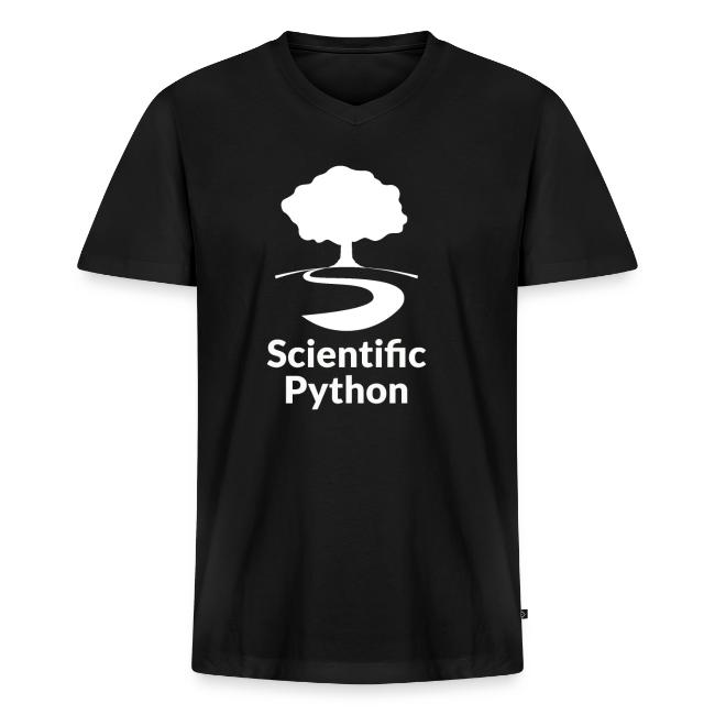 scientific python white logo tee