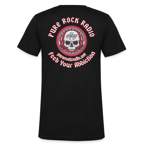 PRR Molenoise Skull (Front) + Circle Logo (Back) - Men's V-Neck T-Shirt by Canvas