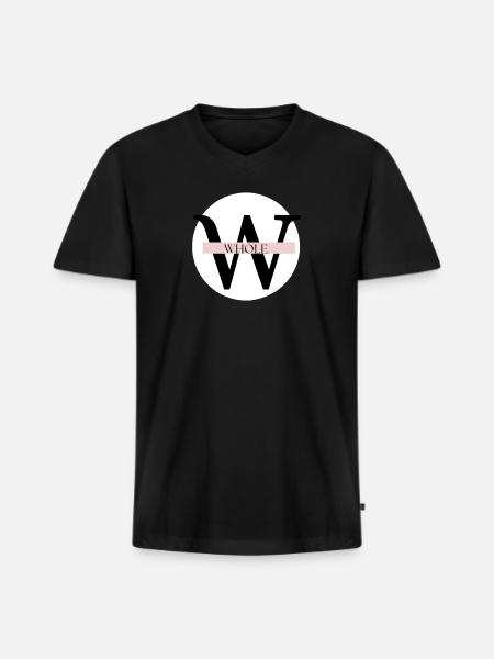 WHOLE - Men's Premium Organic V-Neck T-Shirt - black