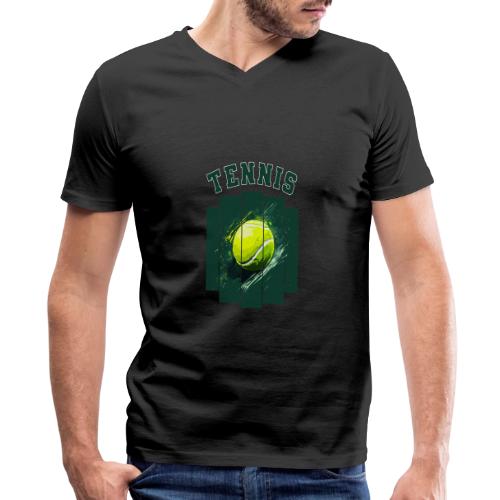 Tennis Motion - Men's Premium Organic V-Neck T-Shirt