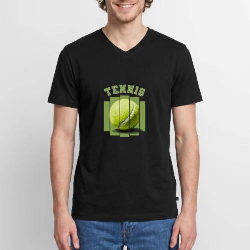 Tennis Minimal - Men's Premium Organic V-Neck T-Shirt