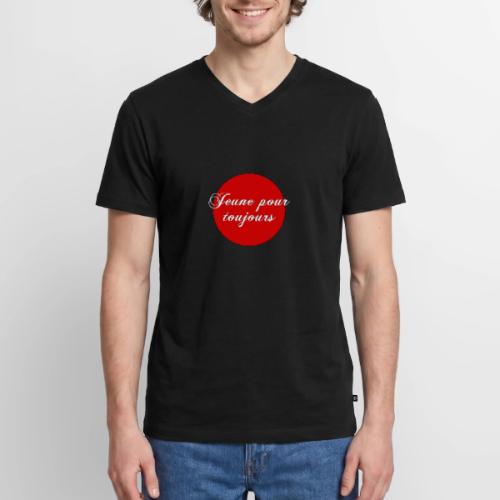Jeune pour toujours - Men's Premium Organic V-Neck T-Shirt
