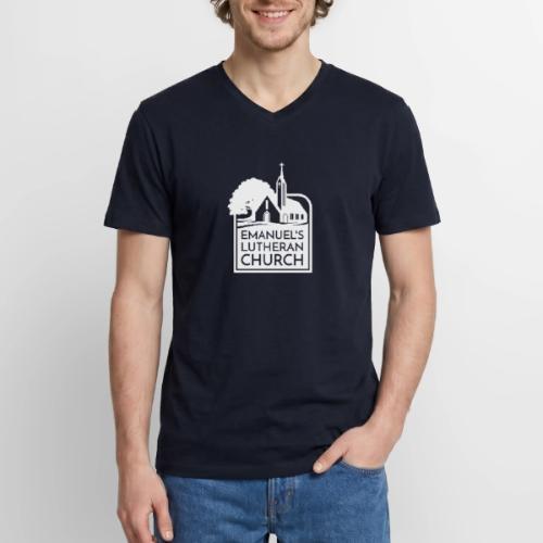 Single Vertical white2 - Men's Premium Organic V-Neck T-Shirt