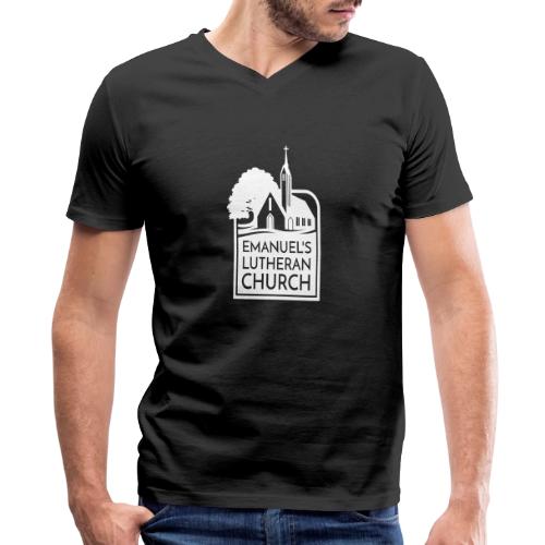 Single Vertical white2 - Men's Premium Organic V-Neck T-Shirt
