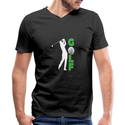 Golf: Classic Golf Motion - Men's Premium Organic V-Neck T-Shirt