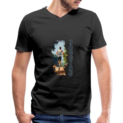 Jogging Vibes - Men's Premium Organic V-Neck T-Shirt