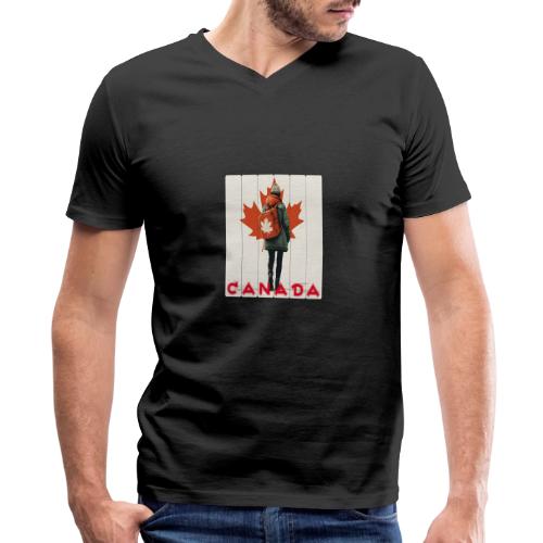 Canada: Proud Canadian Woman - Men's Premium Organic V-Neck T-Shirt