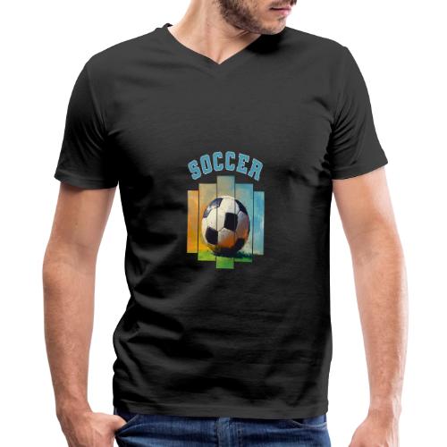Soccer Ball Vibes - Men's Premium Organic V-Neck T-Shirt
