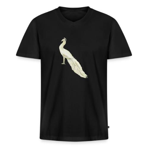 White peacock - Men's Premium Organic V-Neck T-Shirt